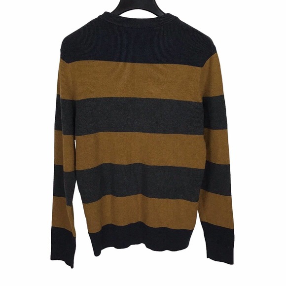Selected Homme Chase Stripe Sweater Knit Organic Cotton Blend Long Sleeve Mens M - Picture 3 of 4